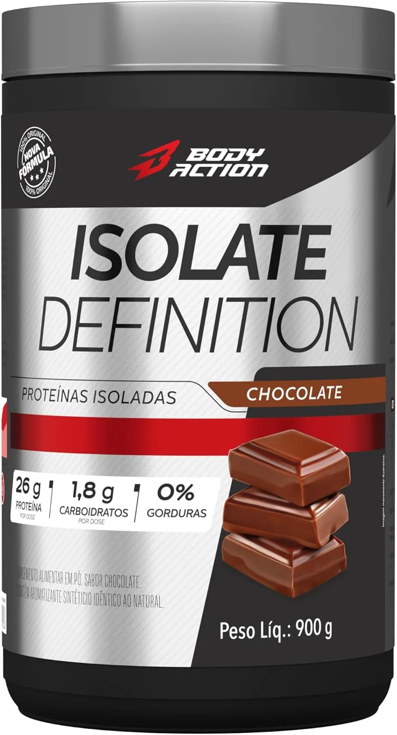 Whey Protein Isolado Isolate Definition 900g Sabor Chocolate Bodyaction